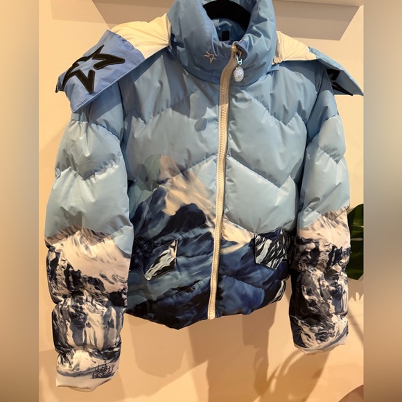Perfect Moment Blue Mountain Print Ski Jacket - Picture 8 of 8